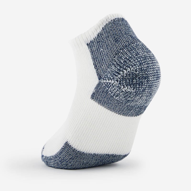 Thorlos Mens Jmm Max Cushion Low Cut Running Socks, White/Navy, Large US - Image 3